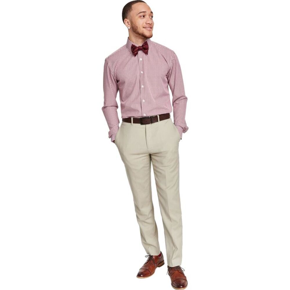 Tayion Collection Mens Slim-Fit Plaid Button Down Dress Shirt, NWT